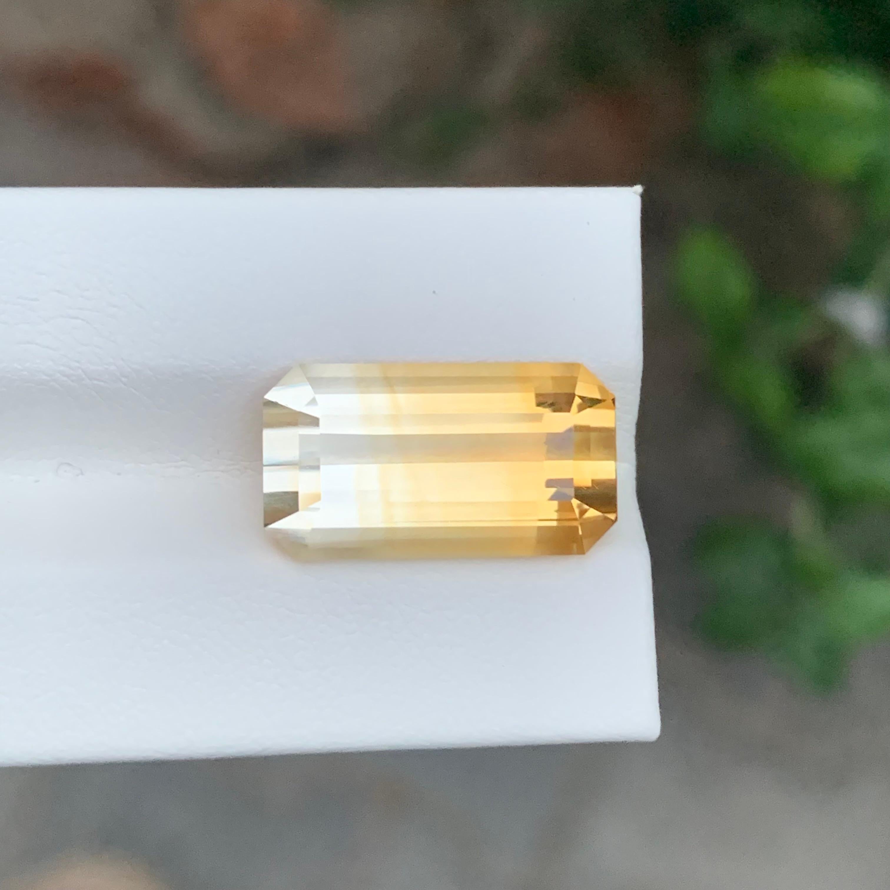 Gemmère naturelle jaune bicolore non sertie de 11,15 carats en vente 3