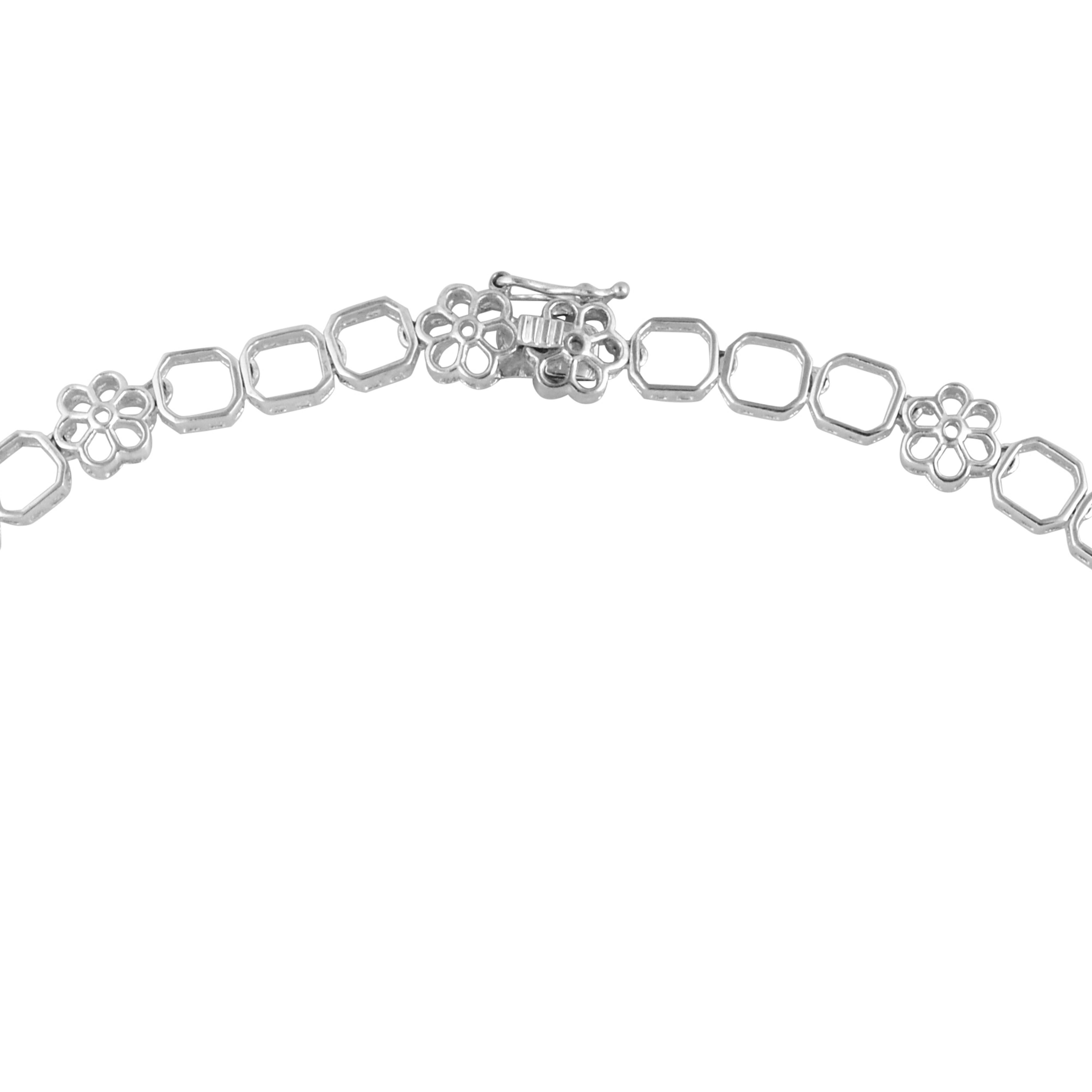 Women's Natural 11.20 Carat Diamond Charm Necklace 18 Karat White Gold Handmade Jewelry For Sale