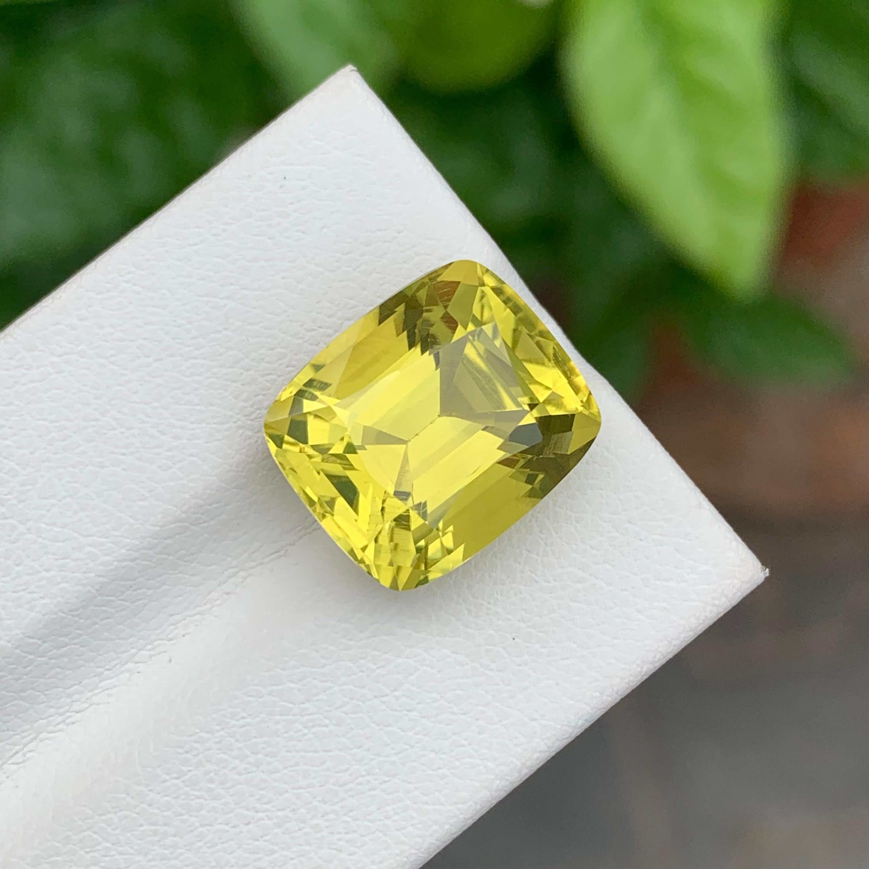 da uomo o donna Nature 11,20 carati di quarzo limone sfuso a forma di cuscino per collana in vendita