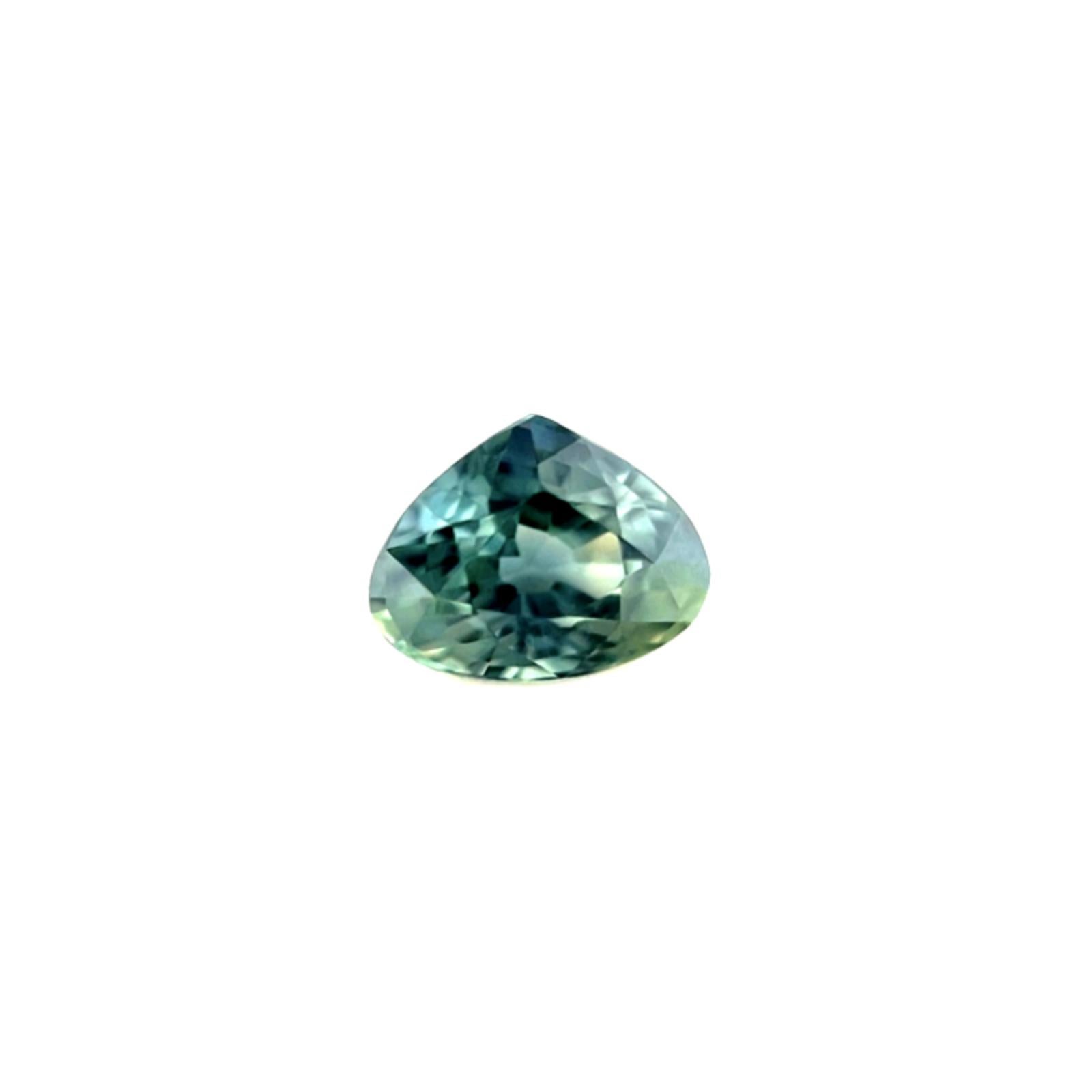 Nature 1.12ct Green Blue Sapphire Untreated GIA Certified Unheated Pear Cut VS

GIA Certified Green Blue Pear Cut Sapphire Gemstone (pierre précieuse non traitée de saphir bleu vert taillé en poire).
Saphir bleu vert unique de 1.12 carat non