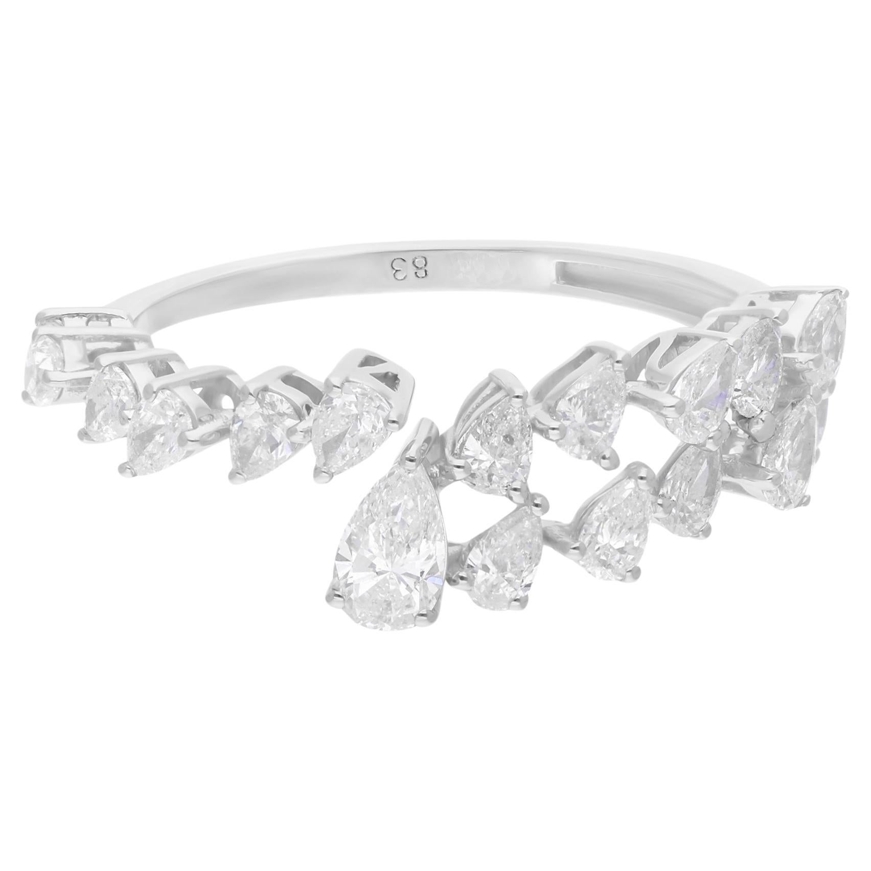 Natural 1.13 Carat SI Clarity HI Color Diamond Ring 14 Karat White Gold Jewelry