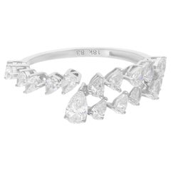 Bague en or blanc 18 carats avec diamant naturel de 1,13 carat de pureté SI de couleur hi-colore