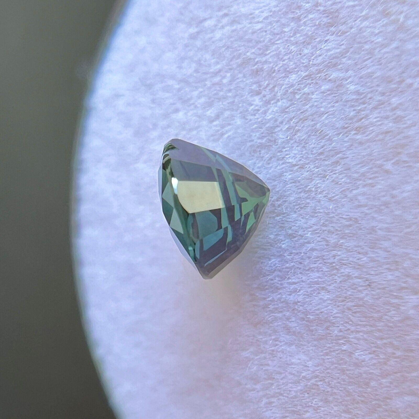 Femenino o masculino Zafiro natural de 1,13 ct Certificado GIA talla corazón verde azul sin tratar 6,3x5,8 mm en venta