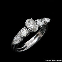 1 Carat Natural Diamond Statement Band Ring 18K White Gold, Bridal Fine jewelry