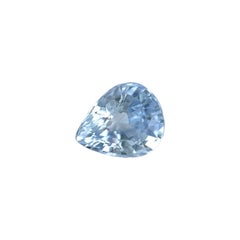 Natural 1.14ct Light Blue Ceylon Fine Sapphire Pear Cut Loose Gem VS