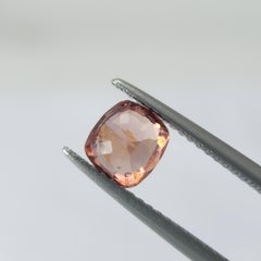Natural 1.14ct Unheated Dark Peach Spinel Cushion Cut Gemstone