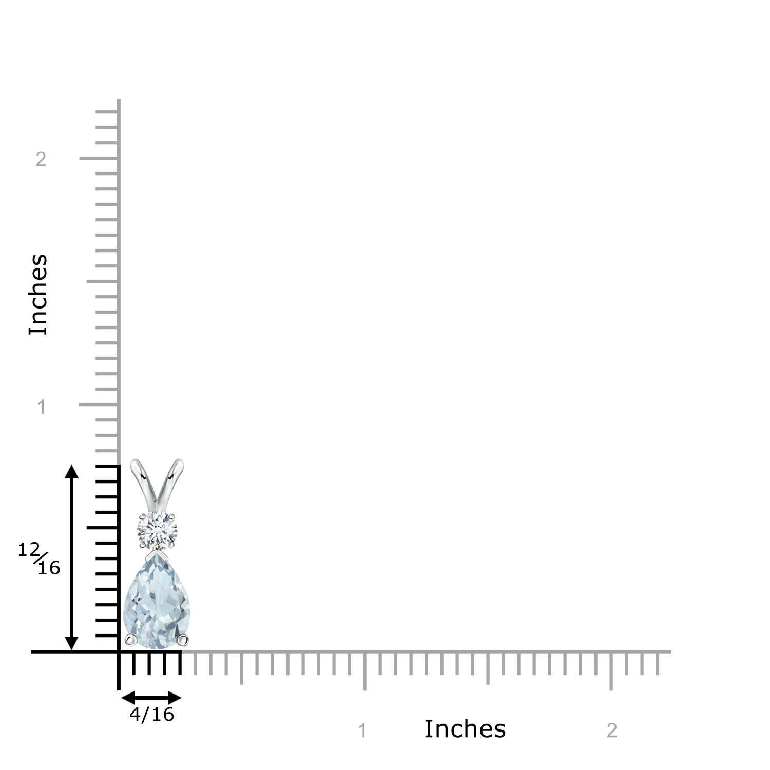 Modern Natural 1.15 ct Aquamarine Teardrop Pendant with Diamond in 14K White Gold For Sale