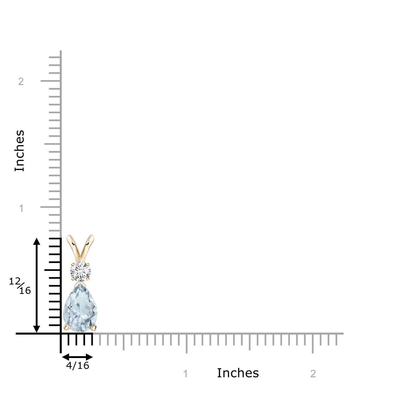 Modern Natural 1.15 ct Aquamarine Teardrop Pendant with Diamond in 14K Yellow Gold For Sale
