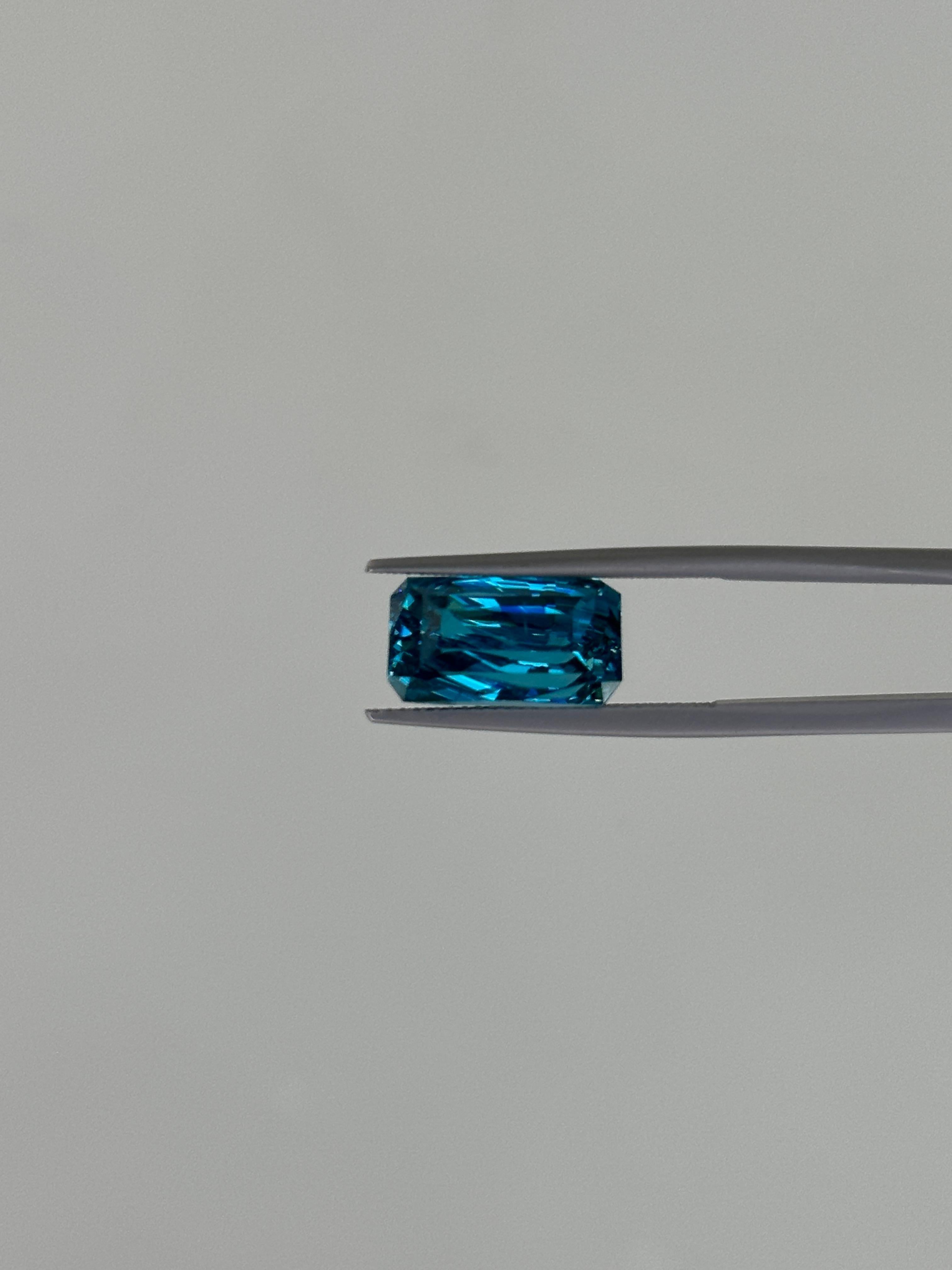 Absolutely Ravishing Octagon Ocean Blue Zircon
Rare sparkling Blue Zircon is only found at one place in the world at Ratanakiri province in Northeast Cambodia. Blue Zircon in this vivid blue color is very rare indeed. We cherry pick the stones at