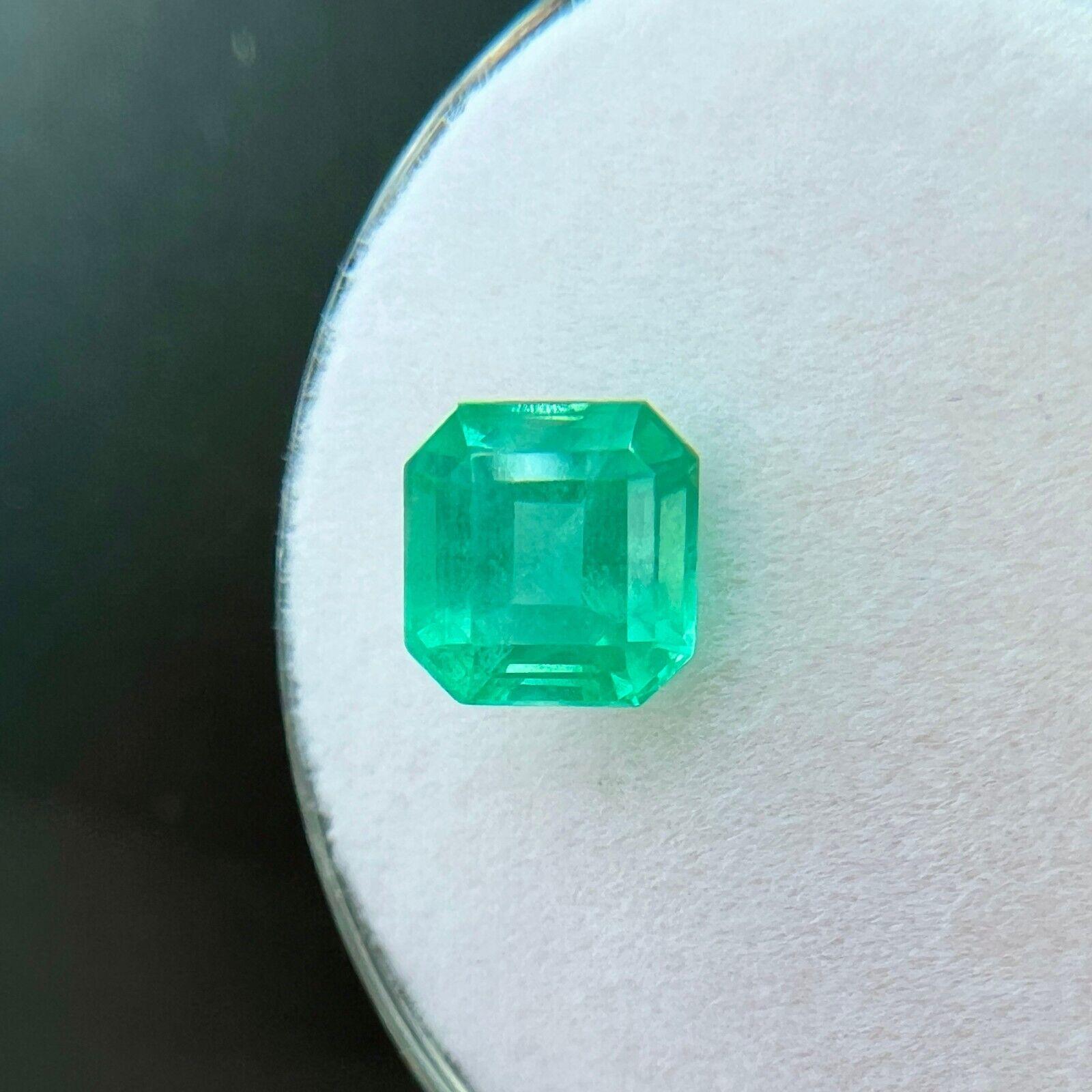 Esmeralda natural de 1,15ct Rara talla octágono verde vivo 6,1 X 5,1mm Gema suelta Corte octogonal en venta