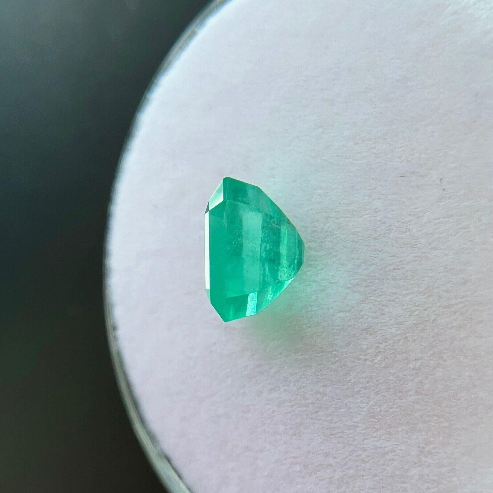 Femenino o masculino Esmeralda natural de 1,15ct Rara talla octágono verde vivo 6,1 X 5,1mm Gema suelta en venta