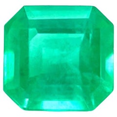 Natural 1.15ct Emerald Rare Vivid Green Octagon Cut 6.1 X 5.1mm Loose Gemstone