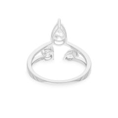 Natural 1.16 Carat SI/H Pear Round Diamond Earrings 18 Karat White Gold Jewelry