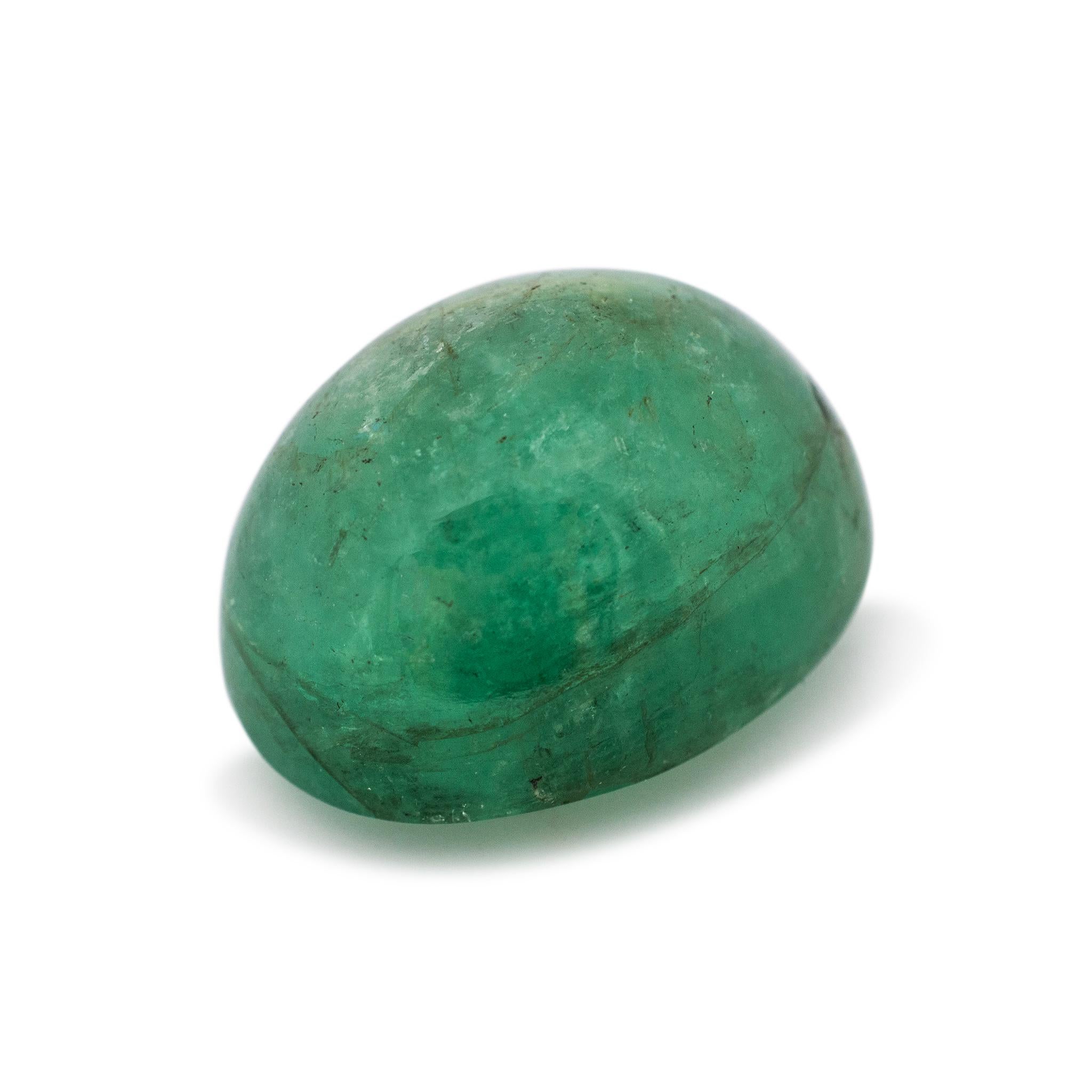 Taglio ovale Nature 116,17ct smeraldo ovale tagliato a cabochon in vendita