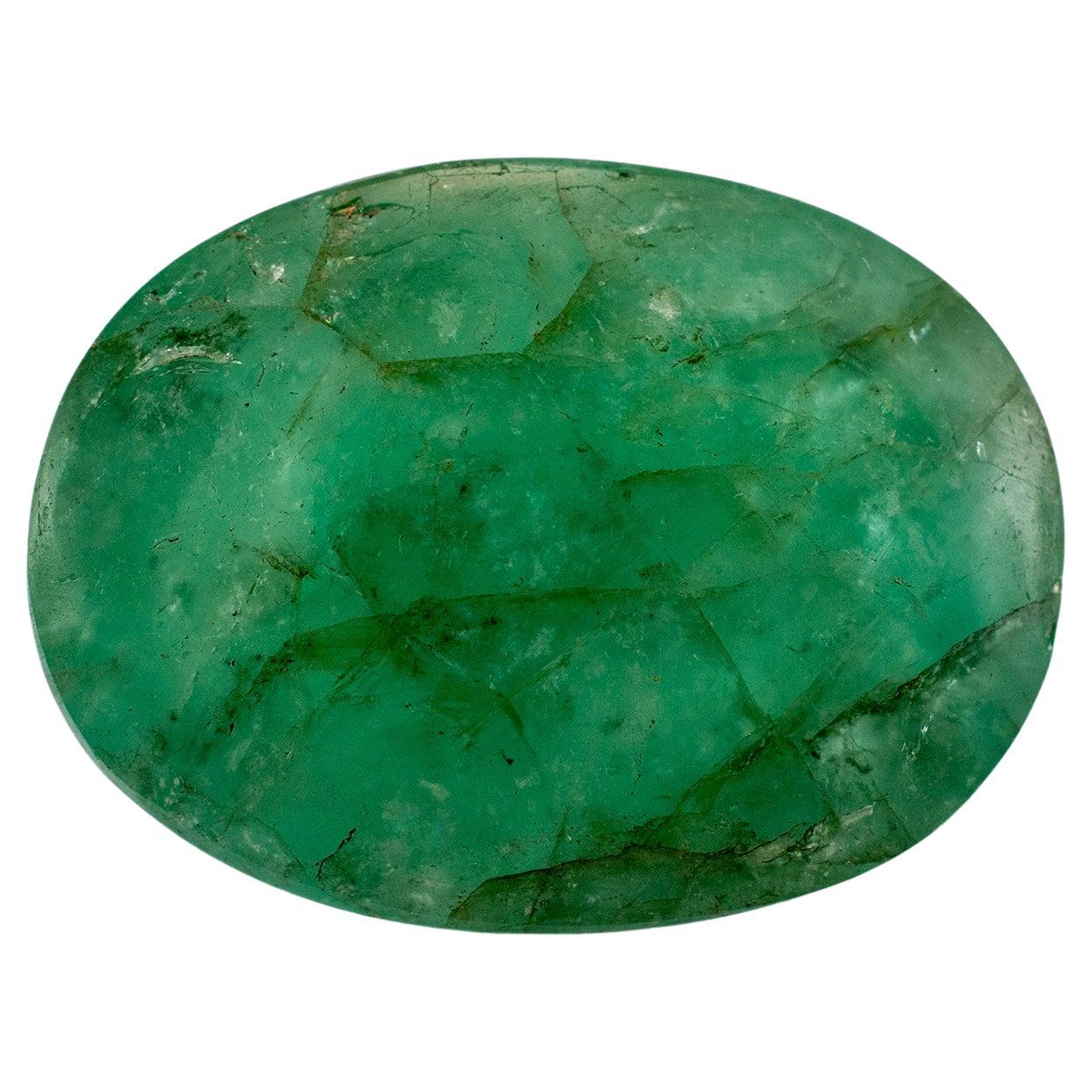 Natural 116.17ct Oval Cabochon Cut Emerald Loose Gemstone