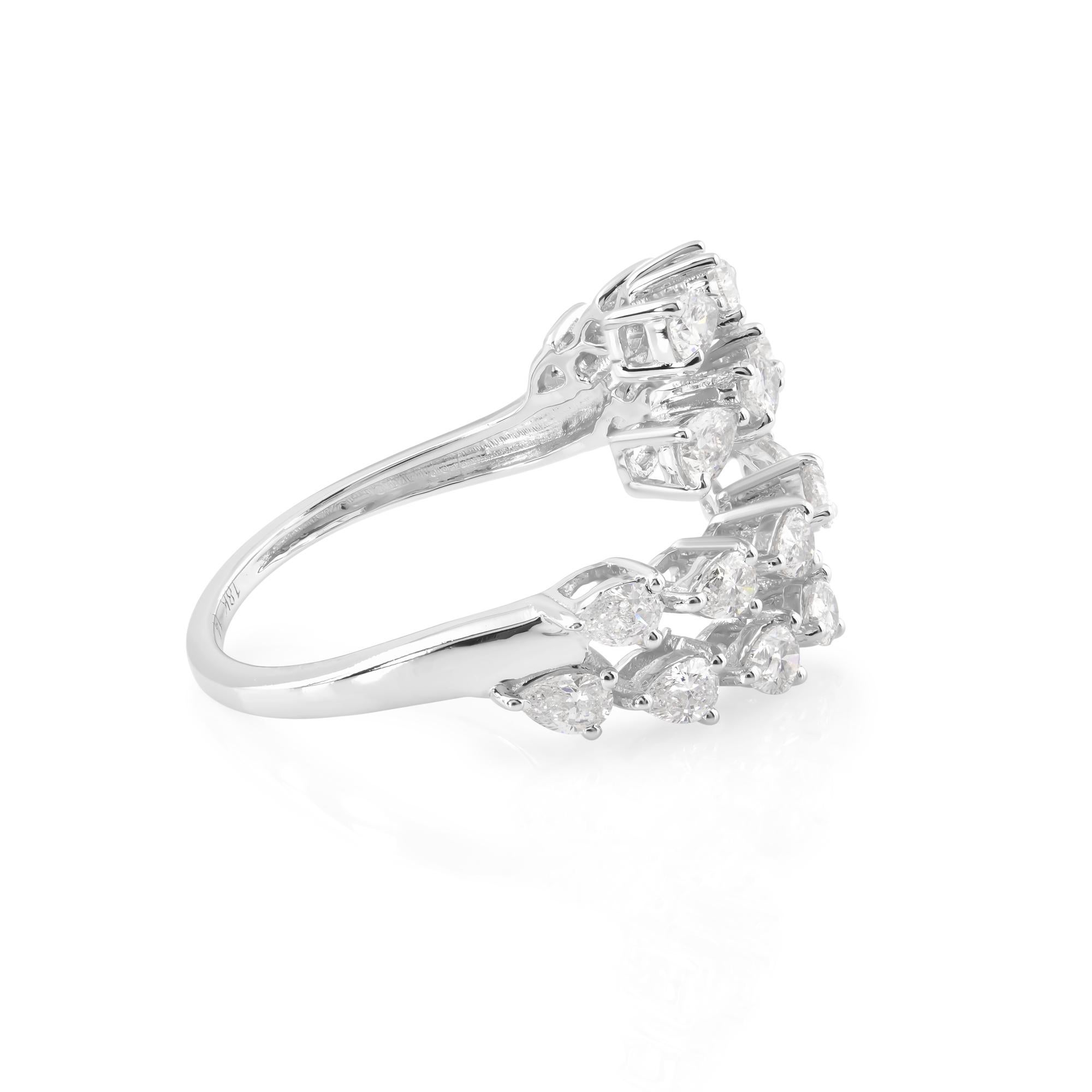 Cast from 18-karat gold, these exquisite ring is handset with 1.17 carats of sparkling diamonds.

The ring is a size 7 and may be resized to larger or smaller upon request. FOLLOW SPECTRUM JEWELS storefront to view the latest collection & exclusive