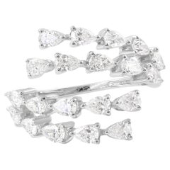 Natürlicher natürlicher 1,17 Karat SI Reinheit HI Farbe Diamant Wickelring 18 Karat Weißgold