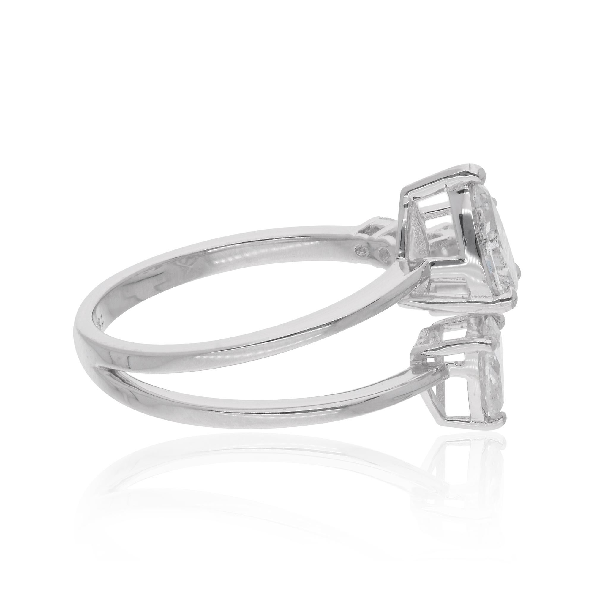 in vendita:  Anello aperto con diamante naturale da 1,18 carati Gioielli fatti a mano in oro bianco 18 carati 5