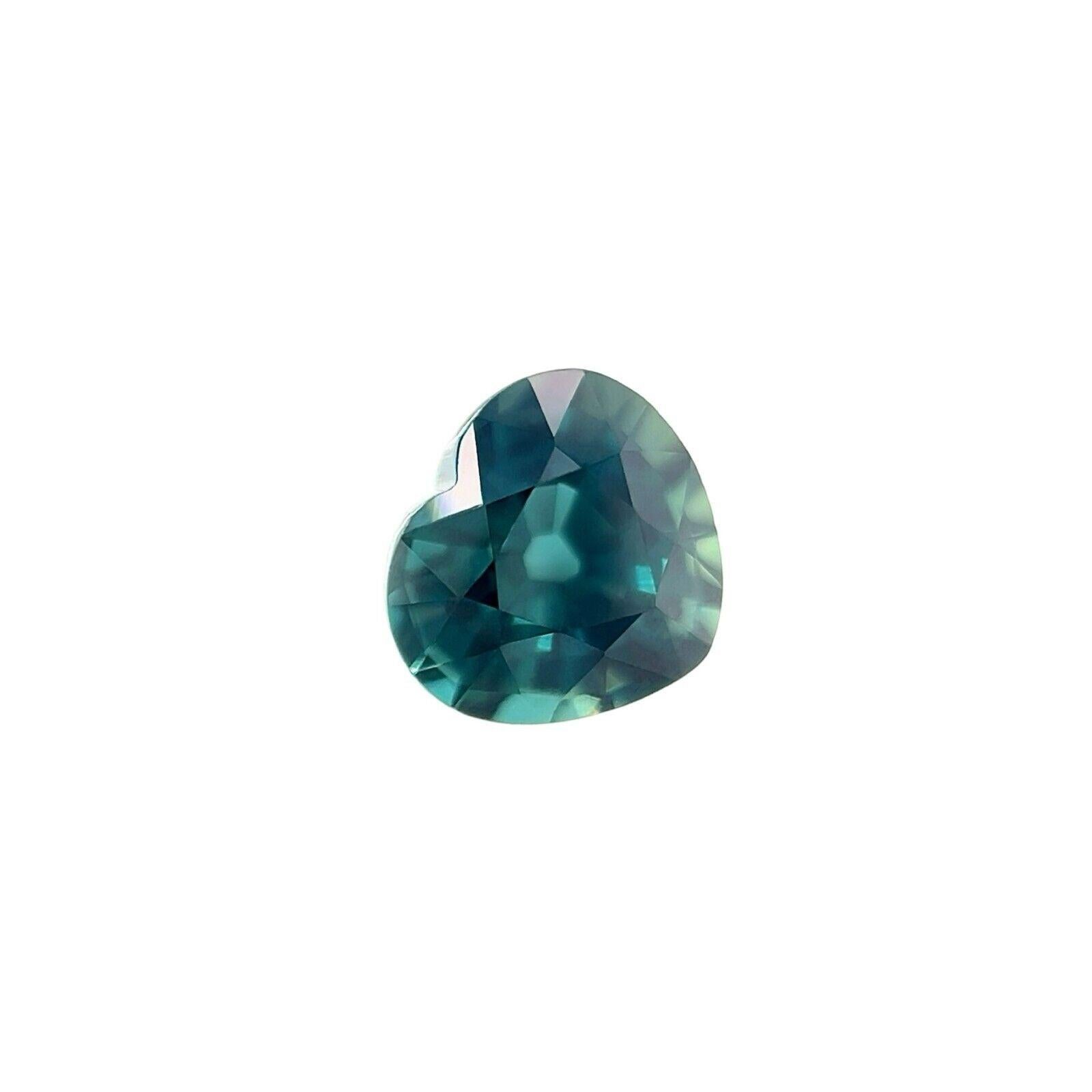 NATURAL 1.18ct Untreated Green Blue Sapphire GIA CERTIFIED Unheated Heart Cut

GIA Certified Untreated Green Blue Heart Cut Sapphire Gemstone.
1.18 Carat unheated unique green blue sapphire. Totally untreated and unheated, very rare for natural