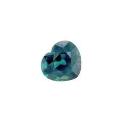 Natural 1.18Ct Untreated Green Blue Sapphire Gia Certified Unheated Heart Cut