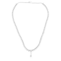 Collana di diamanti naturali da 11,92 carati in oro bianco massiccio 18 carati Gioielli fatti a mano