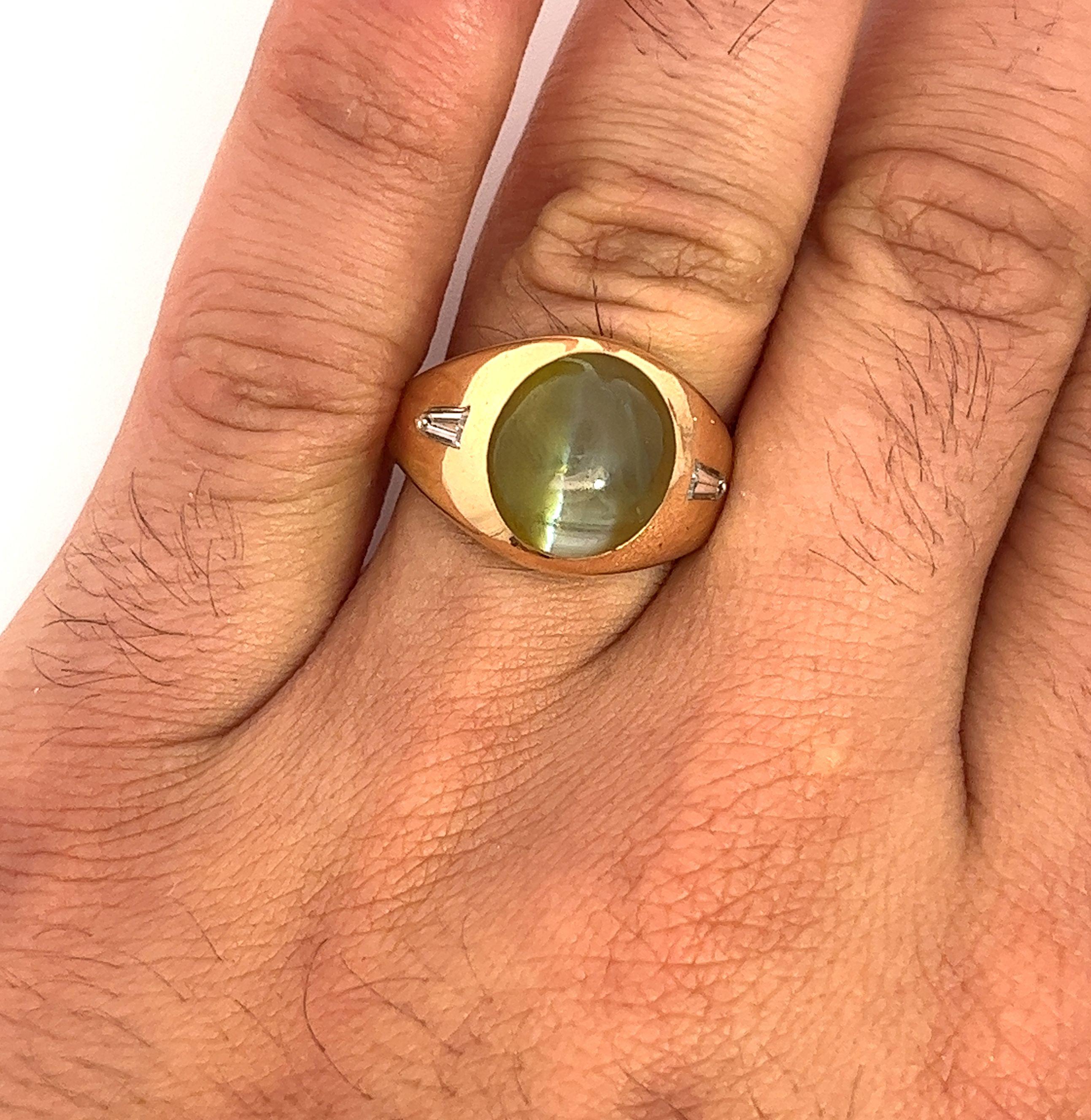 green chrysoberyl ring