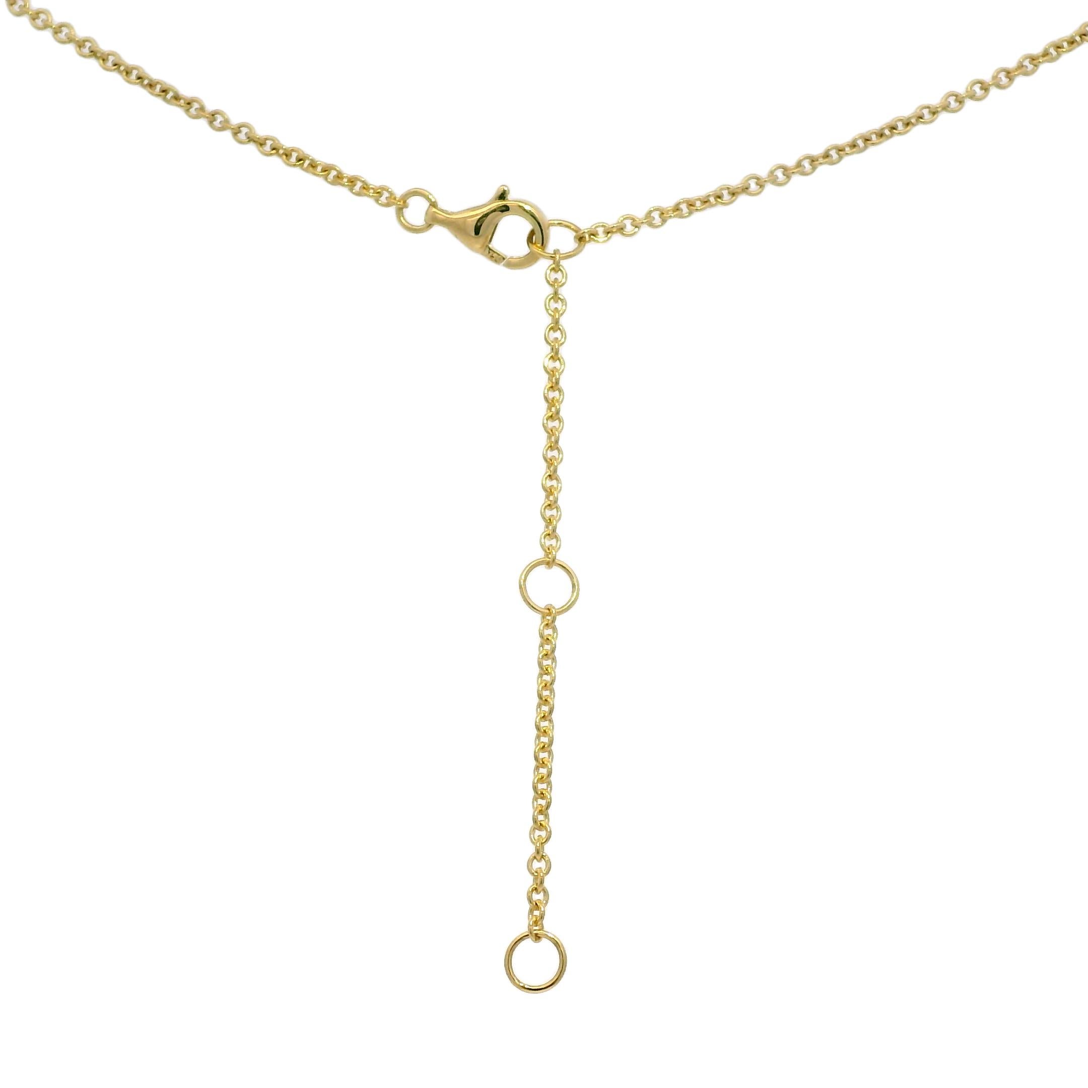 Natural 1.20 Carat Diamond 4 Leaf Flower 18-Karat Pendant Necklace In Stock For Sale 3