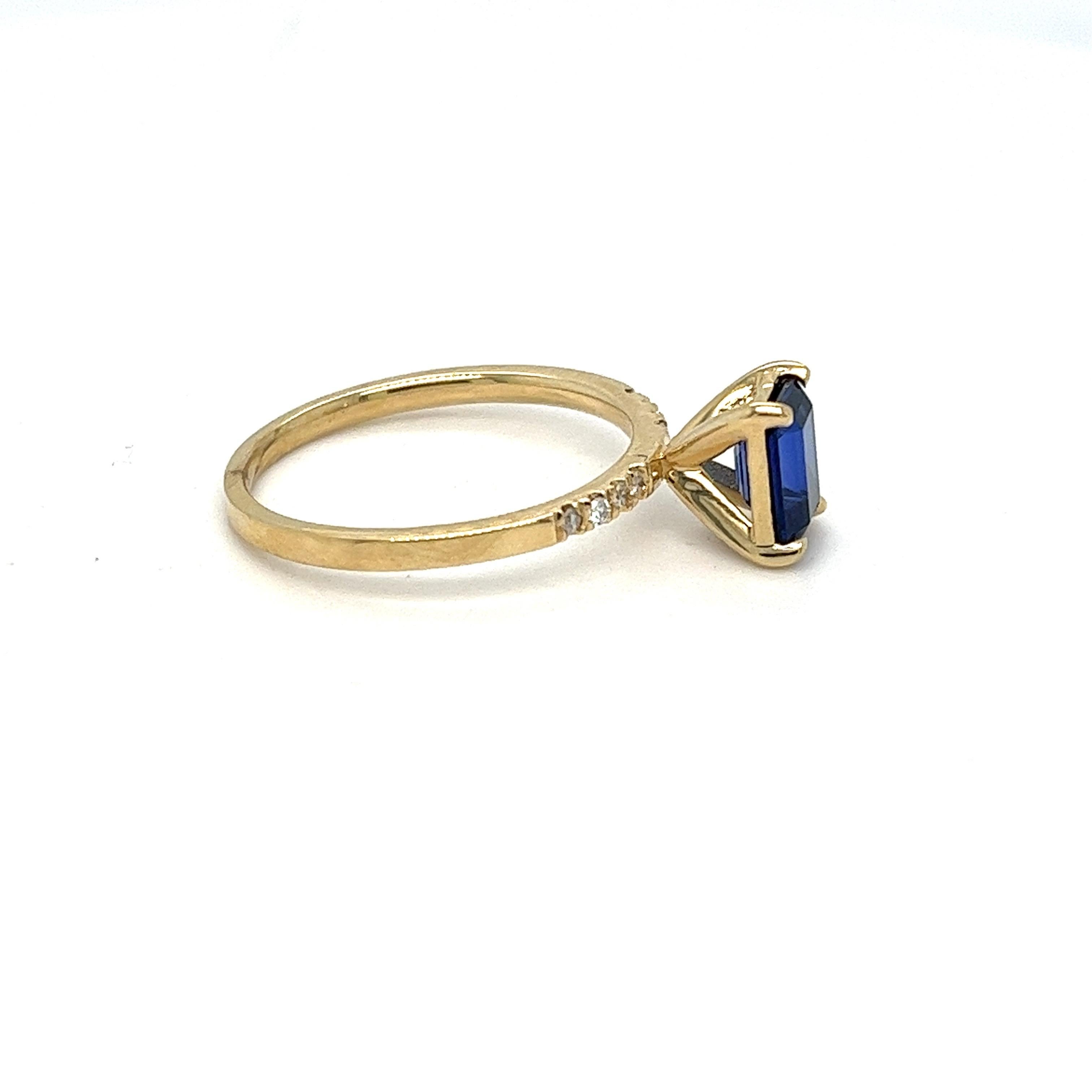Natürlicher 1,22 Karat Saphir-Diamant-Ring im Zustand „Hervorragend“ im Angebot in Miami, FL
