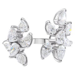 Anello da polso con diamante naturale da 1,22 carati SI Clarity HI Color Oro bianco 18 carati