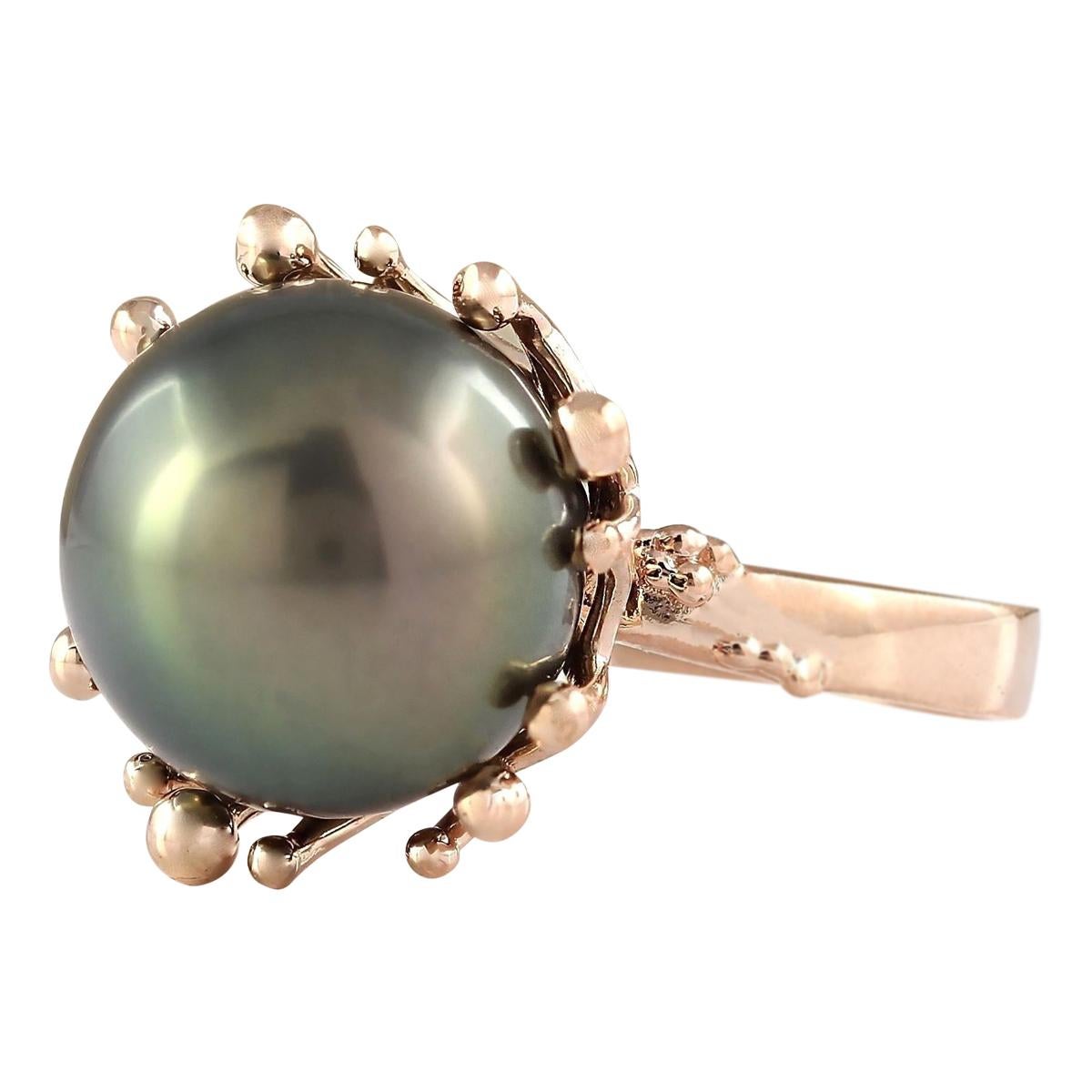 Stamped: 14K Rose Gold
Total Ring Weight: 7.6 Grams
Total Natural South Sea Pearl Weight is N/A (Measures: 12.50 mm)
Color: Black
Face Measures: 16.65x15.10 mm
Sku: [704274W]