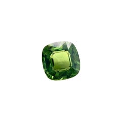 Natural 1.24ct GIA Certified Green Untreated Sapphire Cushion Cut Gem 6.1x6.1mm