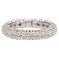 Natürlicher natürlicher 1,25 Karat runder Diamant gerippter 14 Karat Eternity-Ring auf Lager