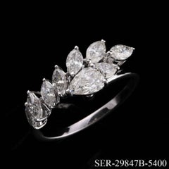 Anello di fidanzamento con diamante naturale da 1,25 carati, gioielli da sposa in oro bianco massiccio 18 carati