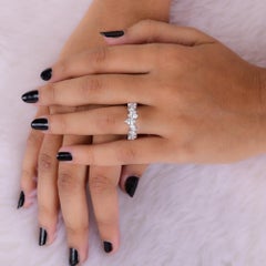 Natural 1.27 Carat Marquise Diamond Ring 18 Karat White Gold Handmade Jewelry