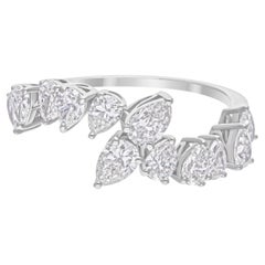 Natural 1.3 Carat SI/H Pear Brilliant Cut Diamond Earrings 18 Karat White Gold