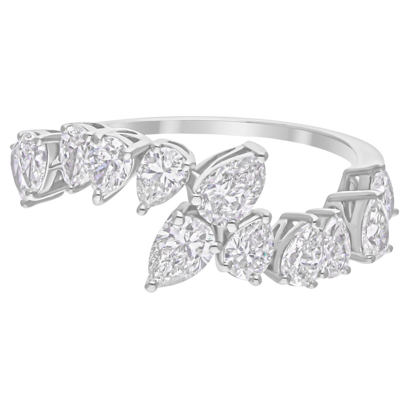 Natürliche 1,30 Karat SI/H Birnenschliff Diamant-Ohrringe im Brillantschliff 18 Karat Weißgold