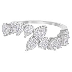 Natürliche 1,30 Karat SI/H Birnenschliff Diamant-Ohrringe im Brillantschliff 18 Karat Weißgold