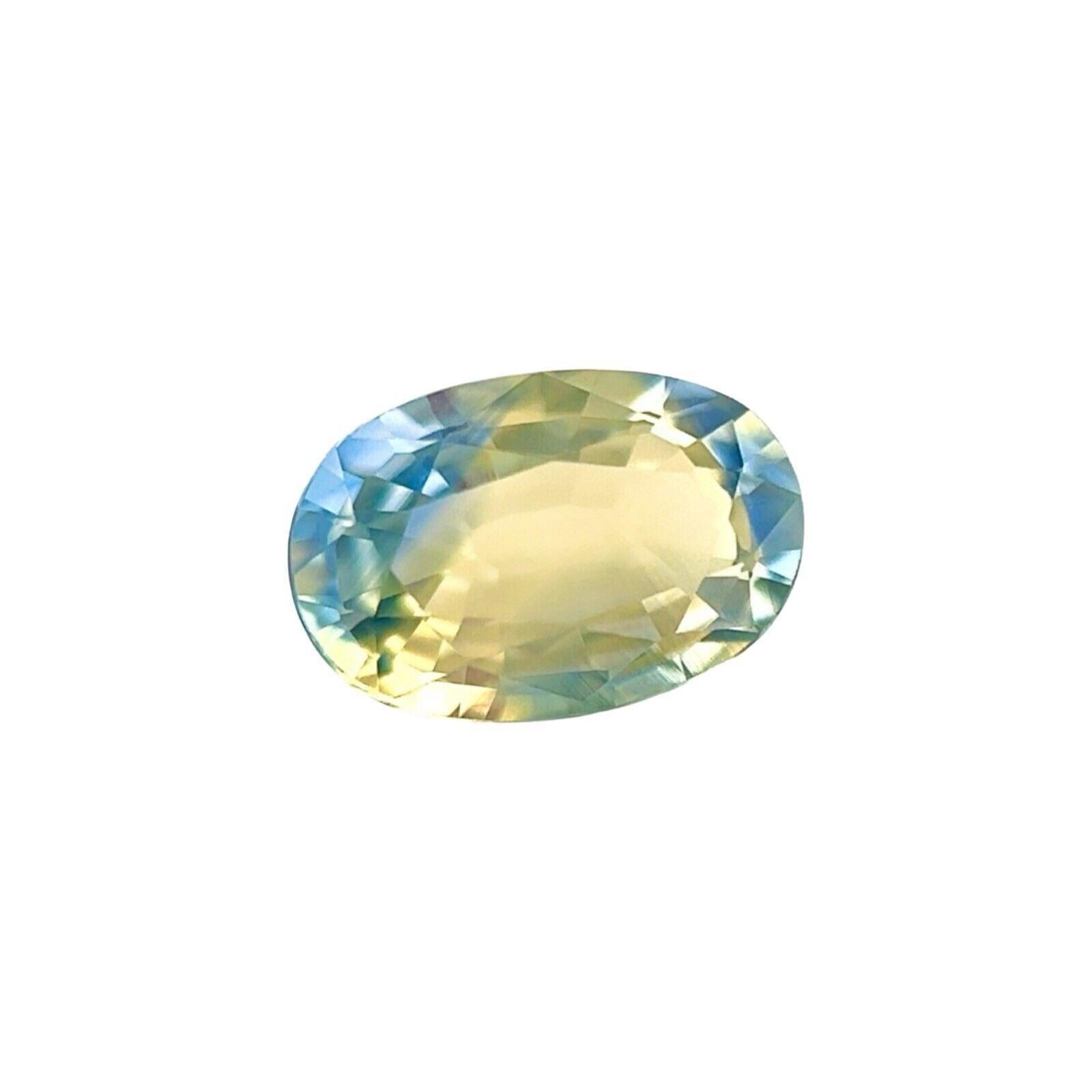 1.30ct NATURAL Parti Colour Sapphire Blue Yellow Oval Cut CEYLON Gem 8x5.4mm VS

Unique Natural Yellow Blue Parti-Colour Sapphire Gemstone.
1.30 Carat with a beautiful and unique yellow blue parti colour and excellent clarity, a very clean stone