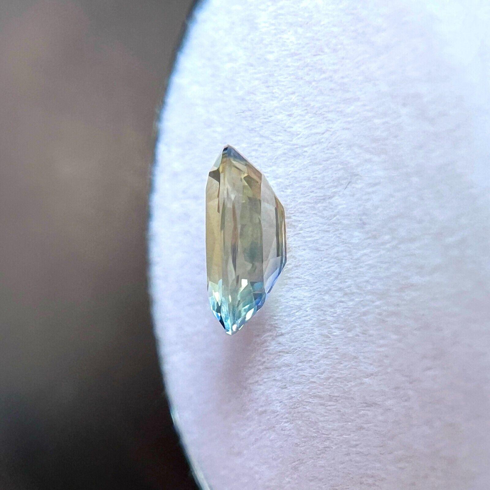 Natural 1.30Ct Sapphire Blue Yellow Oval Cut Ceylon Gem 8x5.4mm VS For Sale 3