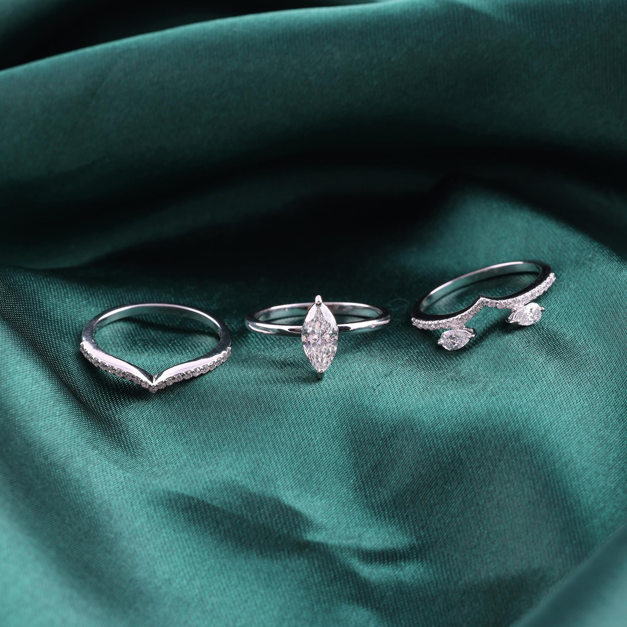 En venta: Anillo de diamantes redondo marquesa SI/H natural de 1,31 quilates Joyas de oro blanco de 18 quilates  5