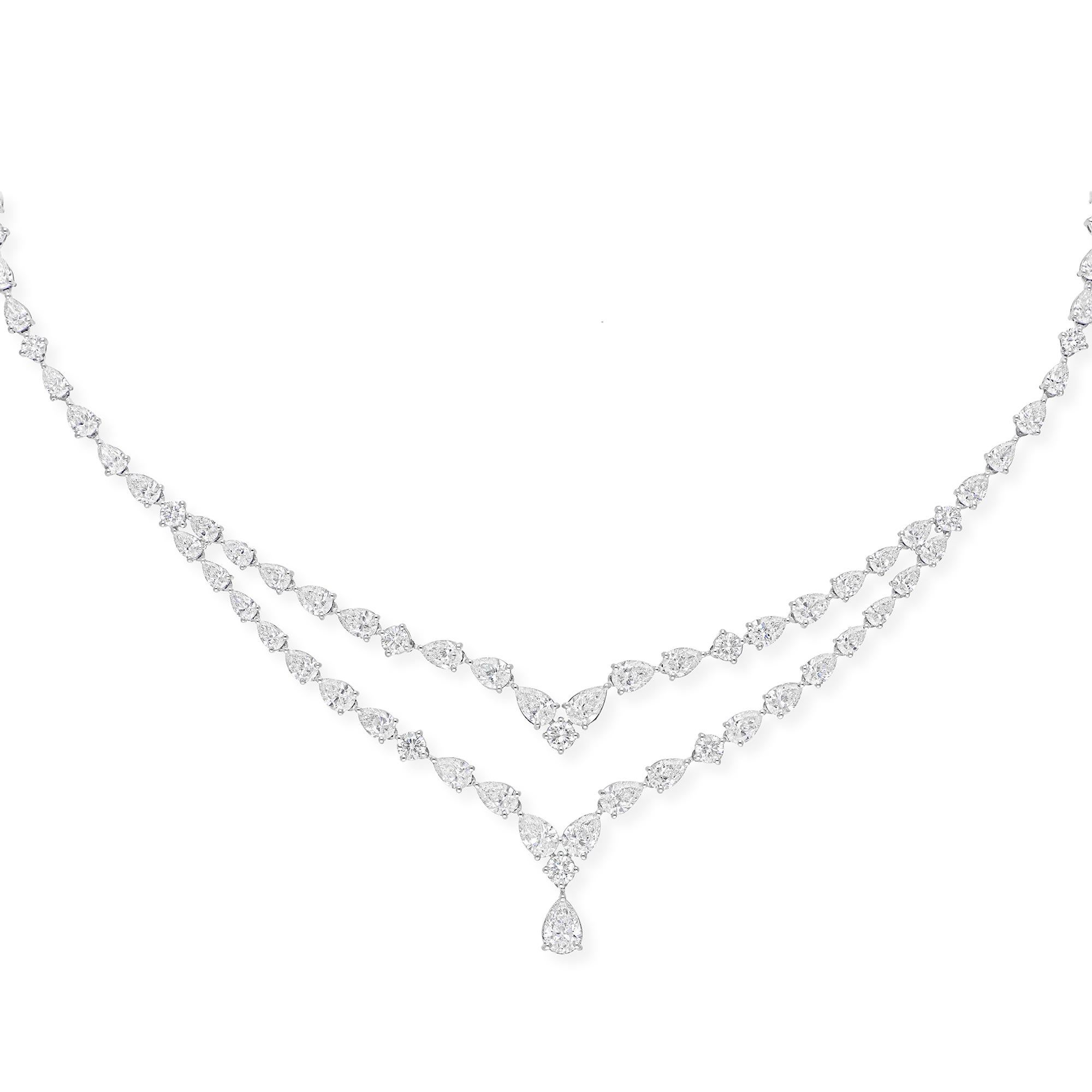 Cast from 14-karat gold, these exquisite necklace is handset with 13.14 carats of sparkling diamonds.

FOLLOW SPECTRUM JEWELS storefront to view the latest collection & exclusive pieces. Spectrum Jewels is proudly rated as a Top Seller on 1stdibs