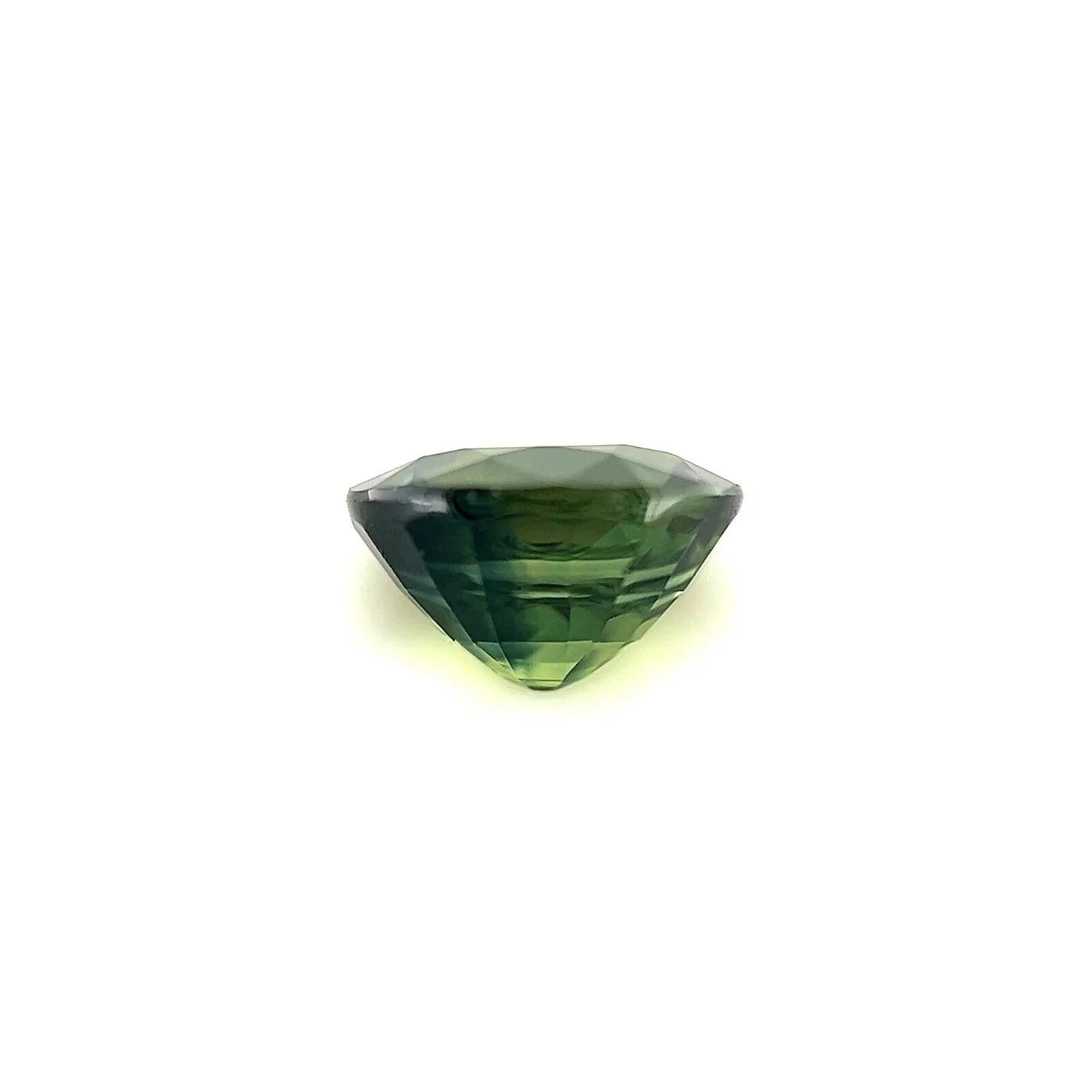Taglio ovale Zaffiro australiano verde 1,34ct taglio ovale naturale 6,8x5,7mm VVS