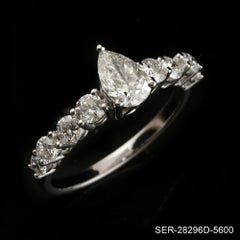 Natural 1.36 Carat SI Clarity HI Color Diamond Ring 18 Karat White Gold Jewelry