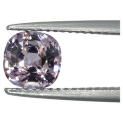 Pierre précieuse naturelle de 1,36 ct, spinelle « Pestle » violet clair non traité thermiquement, taille « coussin »