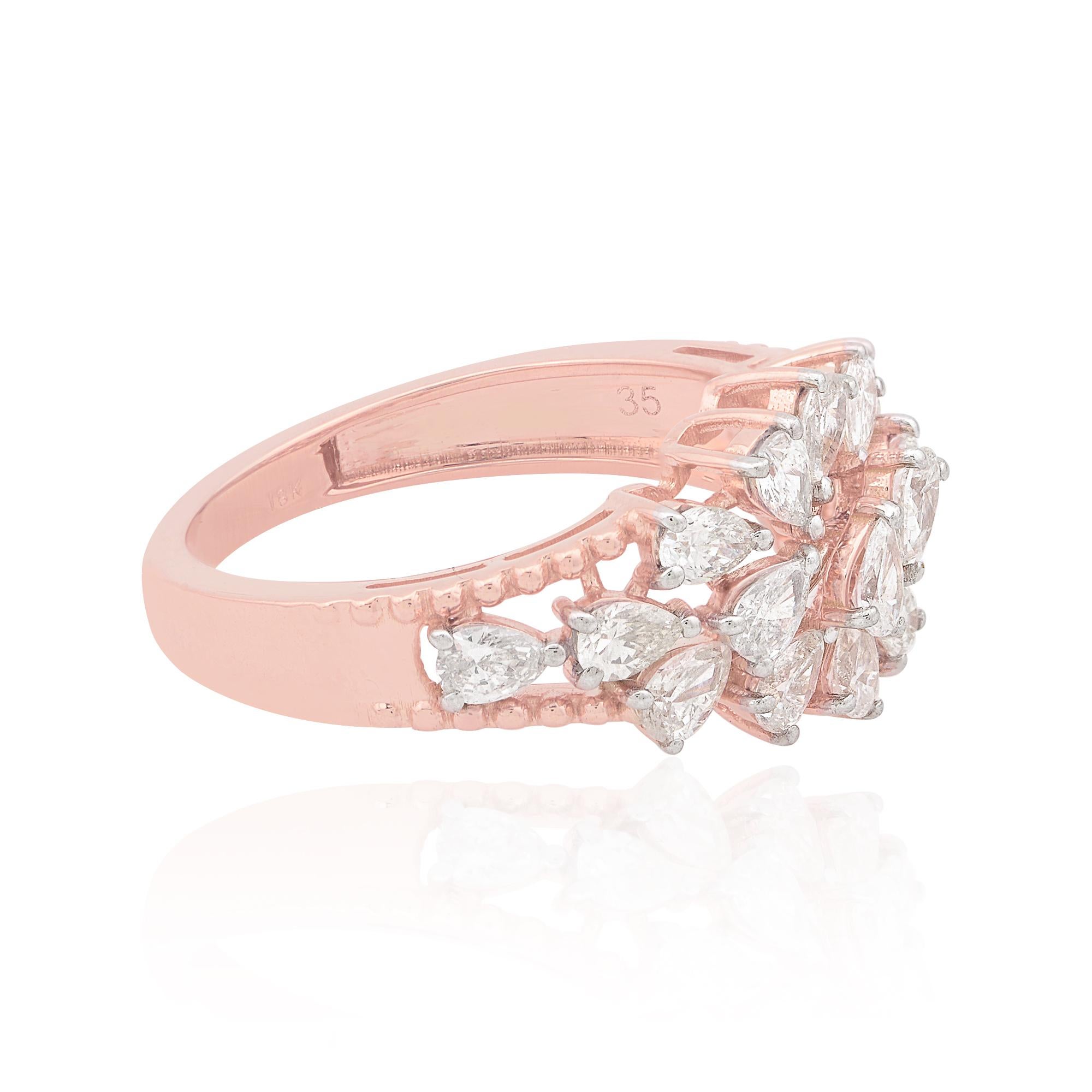 Cast from 18-karat gold, these exquisite ring is handset with 1.37 carats of sparkling diamonds.

The ring is a size 7 and may be resized to larger or smaller upon request. FOLLOW SPECTRUM JEWELS storefront to view the latest collection & exclusive