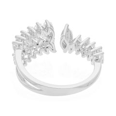 Natural 1.40 Carat SI Clarity HI Color Marquise Diamond Ring 18 Karat White Gold