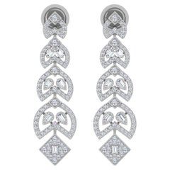 Natürliche 1,40 Karat SI/H Baguette-Diamant-Baumel-Ohrringe 18 Karat Gelbgold