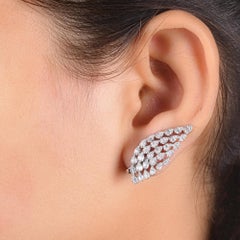 Natürliche 1,40 Karat SI/H Baguette-Diamant-Ohrringe 18 Karat Weißgold Schmuckschmuck
