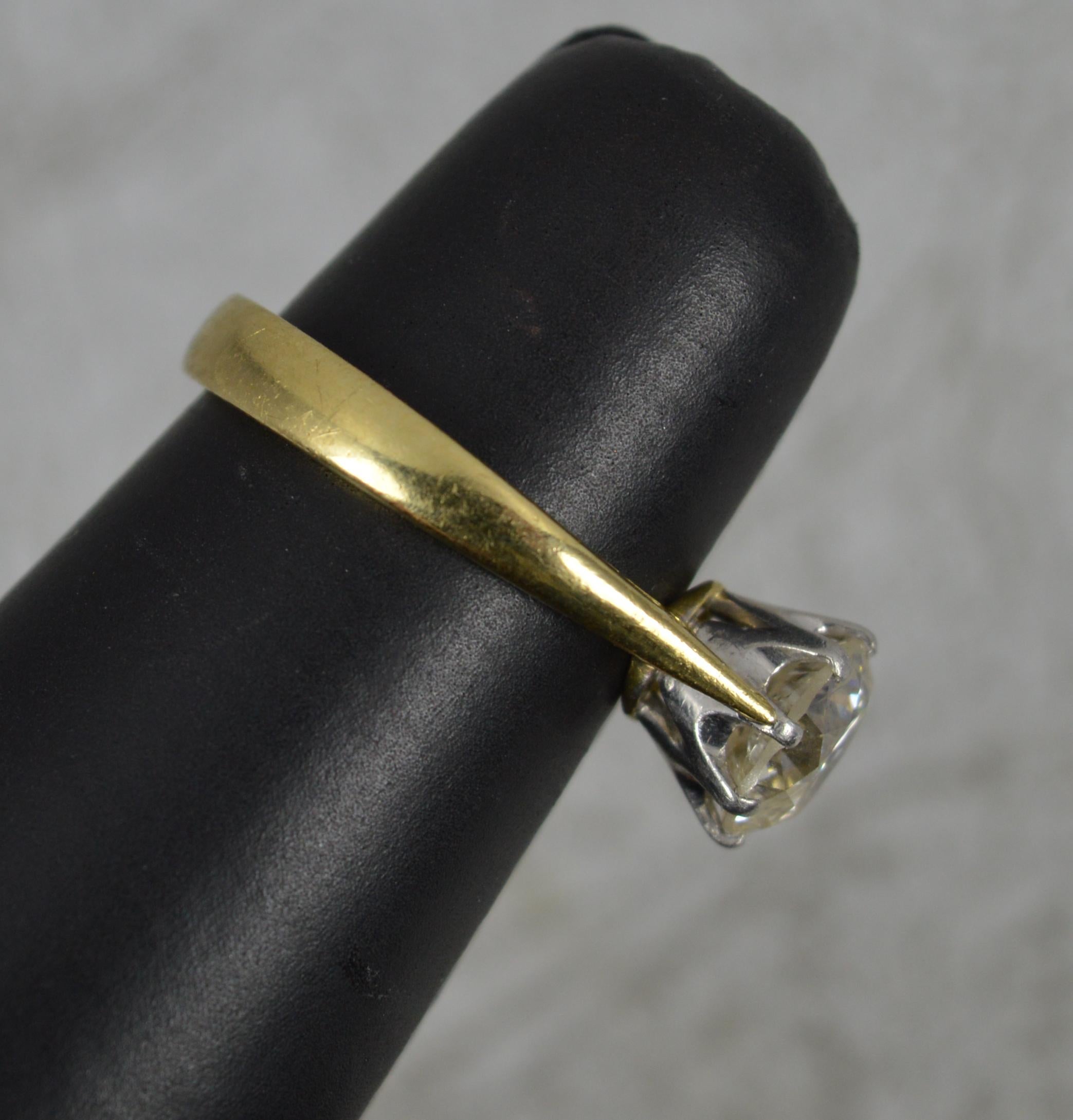 Natural 1.40ct Diamond and 18ct Gold Solitaire Engagement Ring In Excellent Condition In St Helens, GB