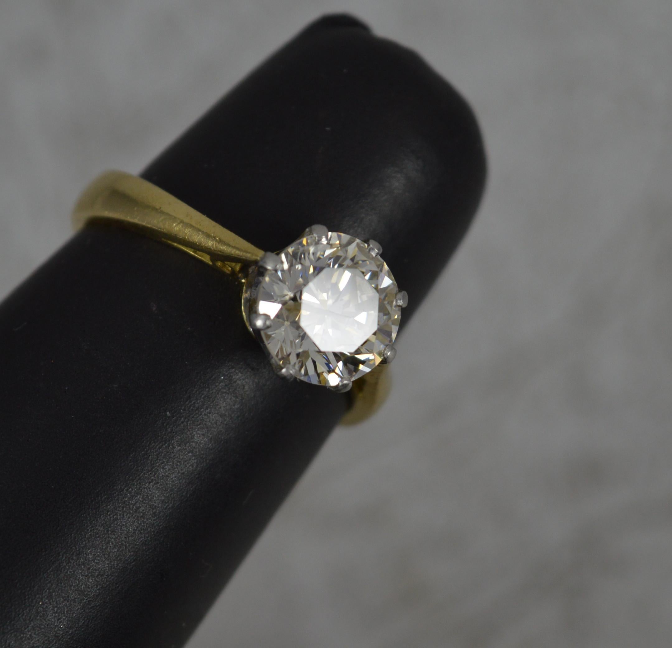 Women's Natural 1.40ct Diamond and 18ct Gold Solitaire Engagement Ring